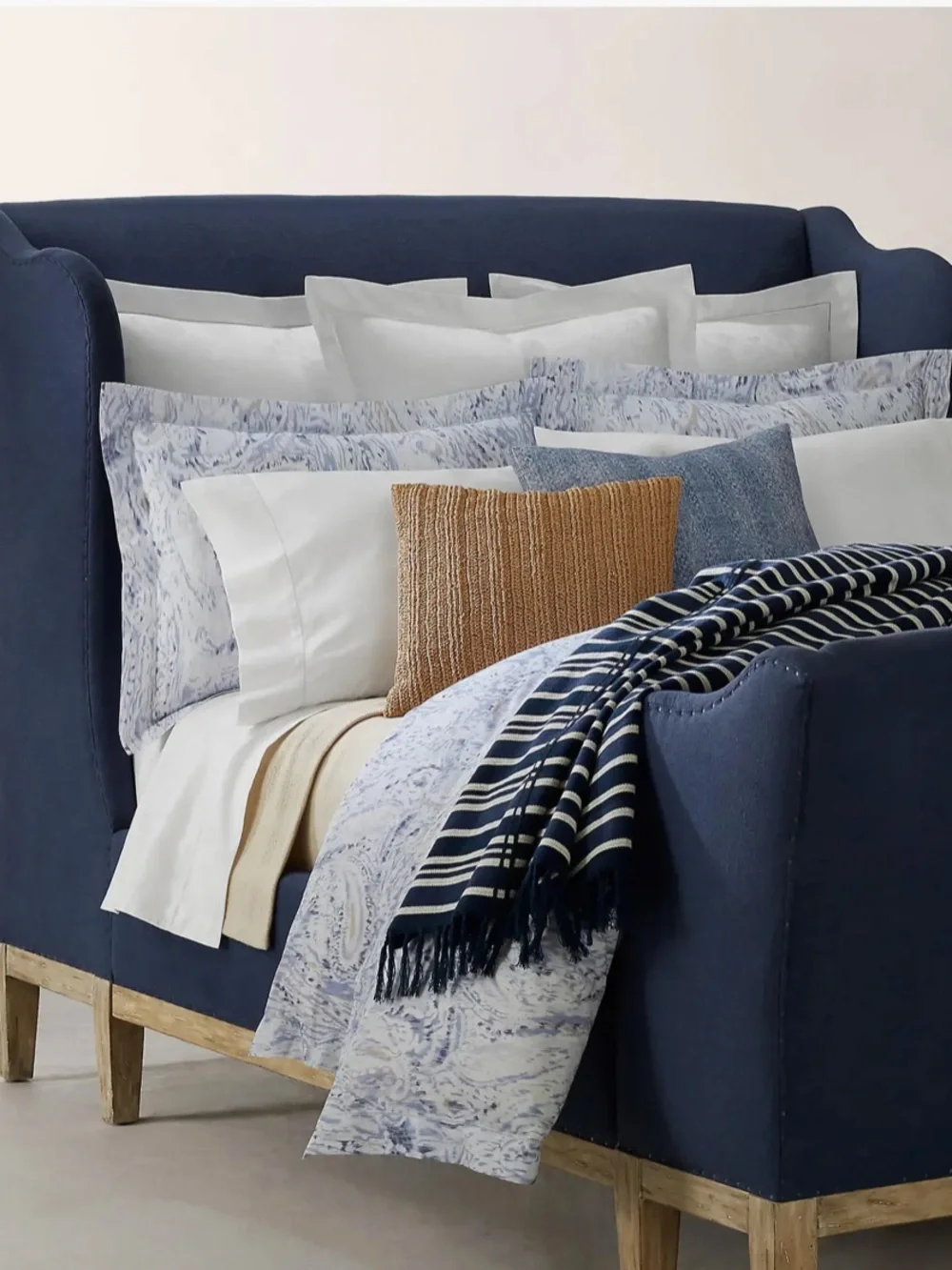 NWT Ralph Lauren Home Lorelai Periwinkle King Duvet Cover Paisley Premium Luxe